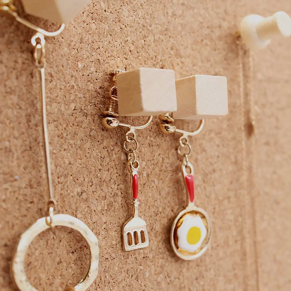 50개입 천연 나무 푸시핀 금속 바늘 포함 드라이월 포스터 사진 메모 지도 걸이용 장식 사무용품