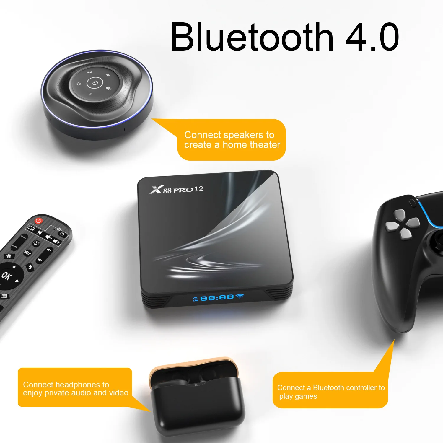 X88 Pro 12 set-top box rk3318 Android dual band high-definition dual band WIFI