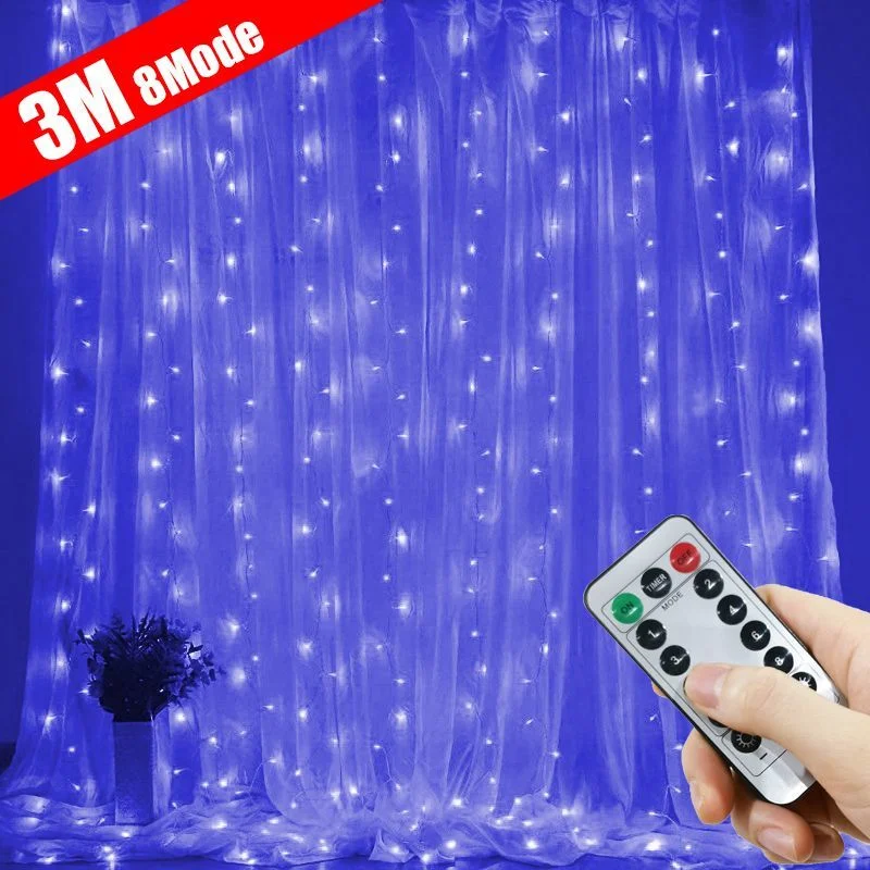 

3M/4M/6M LED Garland Curtain Lights Usb Remote Control Fairy Lights String Wedding Decoration Christmas Decor For Festival Lamp