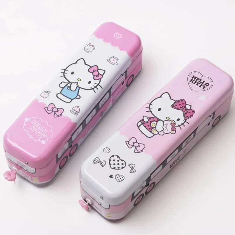 Buy Hello Kitty Pencil Case Pink One Tier, Zip Layer Pencil Sharpener  Shapes Eraser Ruler Bag for Student Boys & Girls, School Stationery