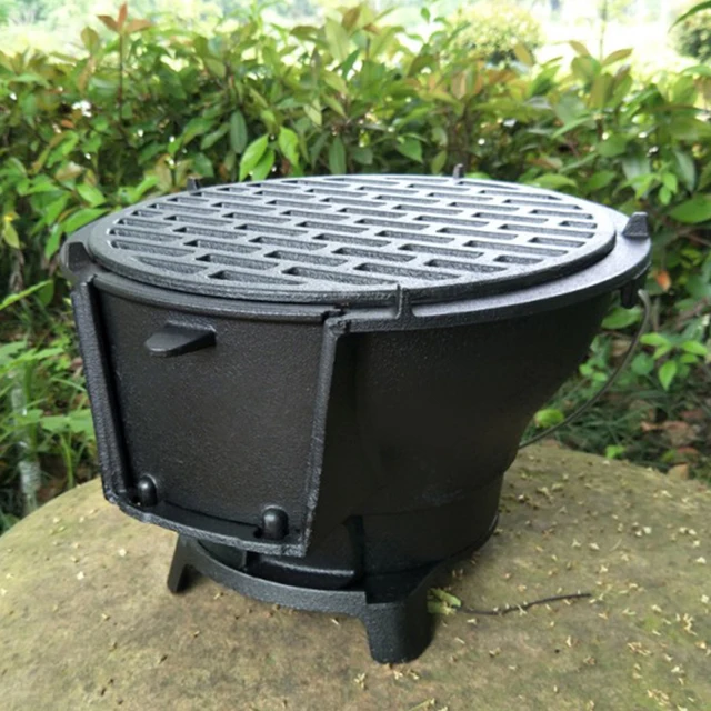 Modern Öntöttvas Kémia Kültéri Fűtés Tűzifa Kályhához Kreatív Kemping Multifunkcionális Sátor Kandallók