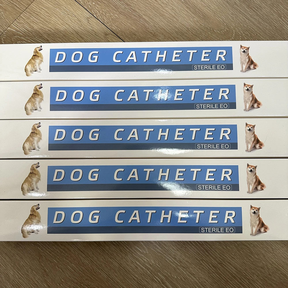 Disposable Dog Catheters 20Pcs Sterile Veterinary Urinary Catheter Sterile Urethral Stone Catheter PVC Single Cavity