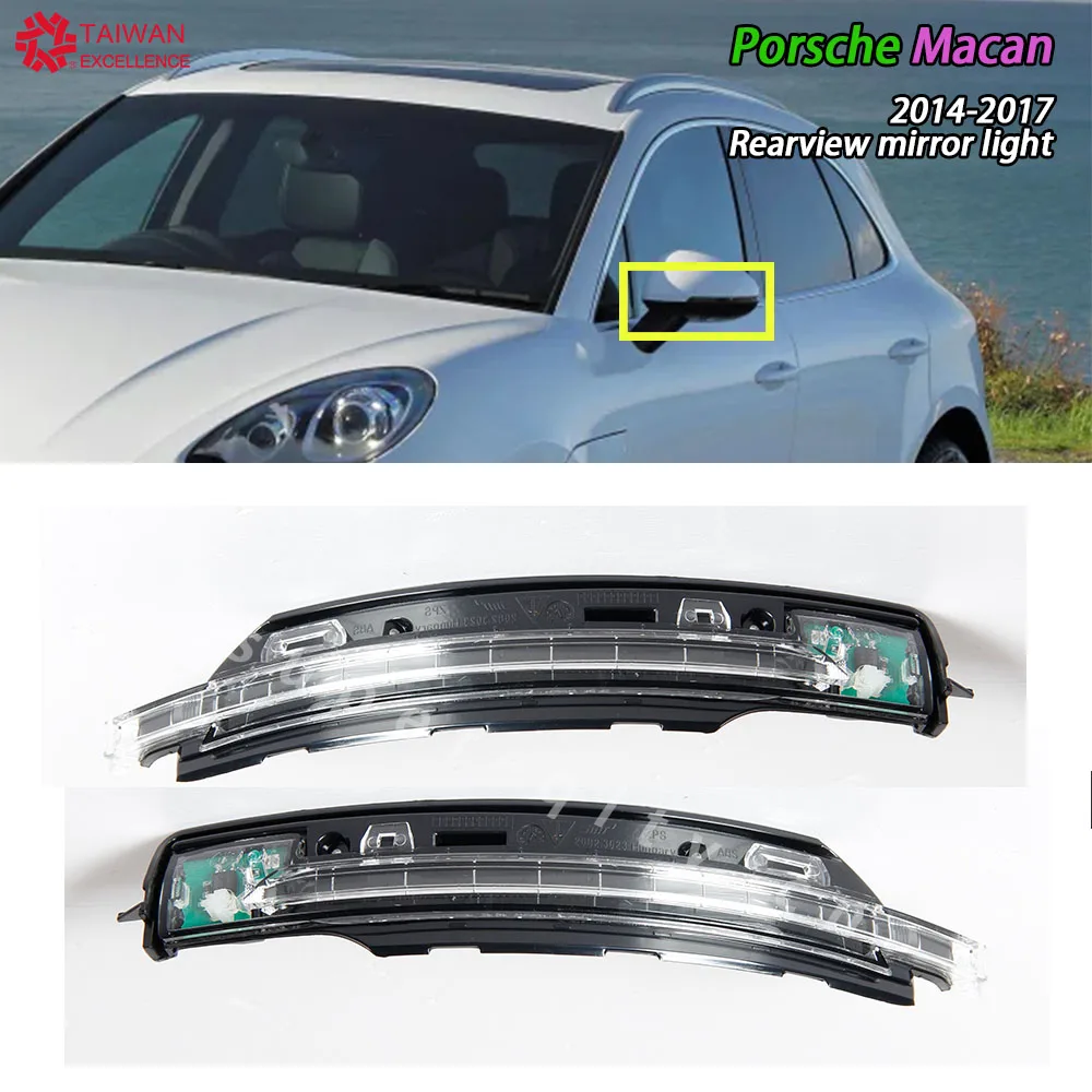 

Reversing mirror lamp For Porsche Macan 14-17 Side Mirror Blinker Lamp Amber Turn Signal Indicator Light L:95B949101 R:95B949102