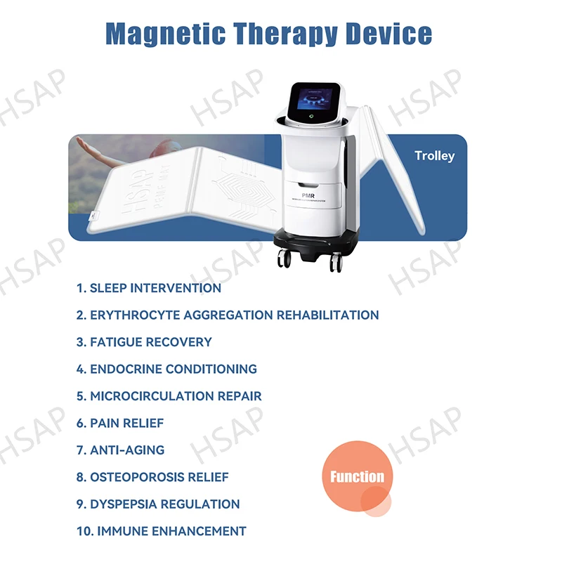 Multifunctional PEMF Magnetic Therapy Device Human Whole Body Pain Relief Machine Trolley commercial Sub-health conditioning