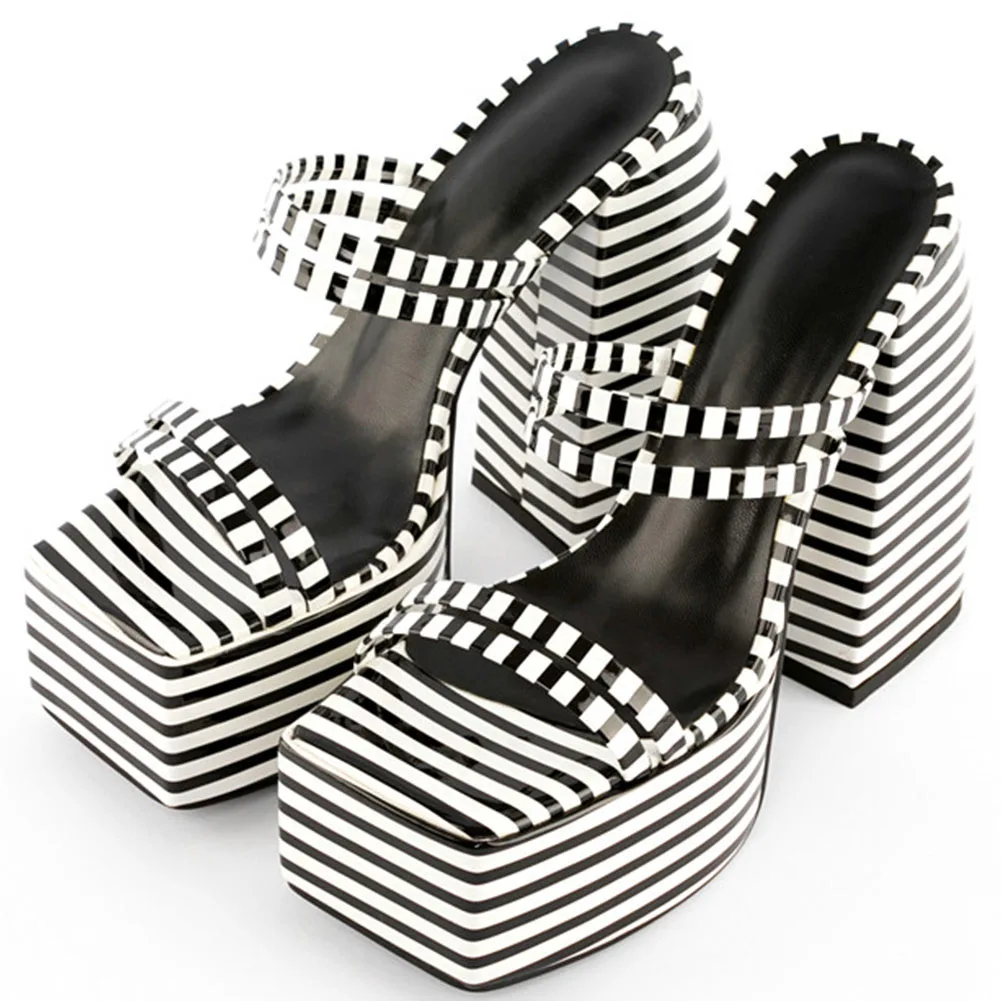 Size 44 Platform Shoes Platform Woman 44 Mule Shoes High Heels