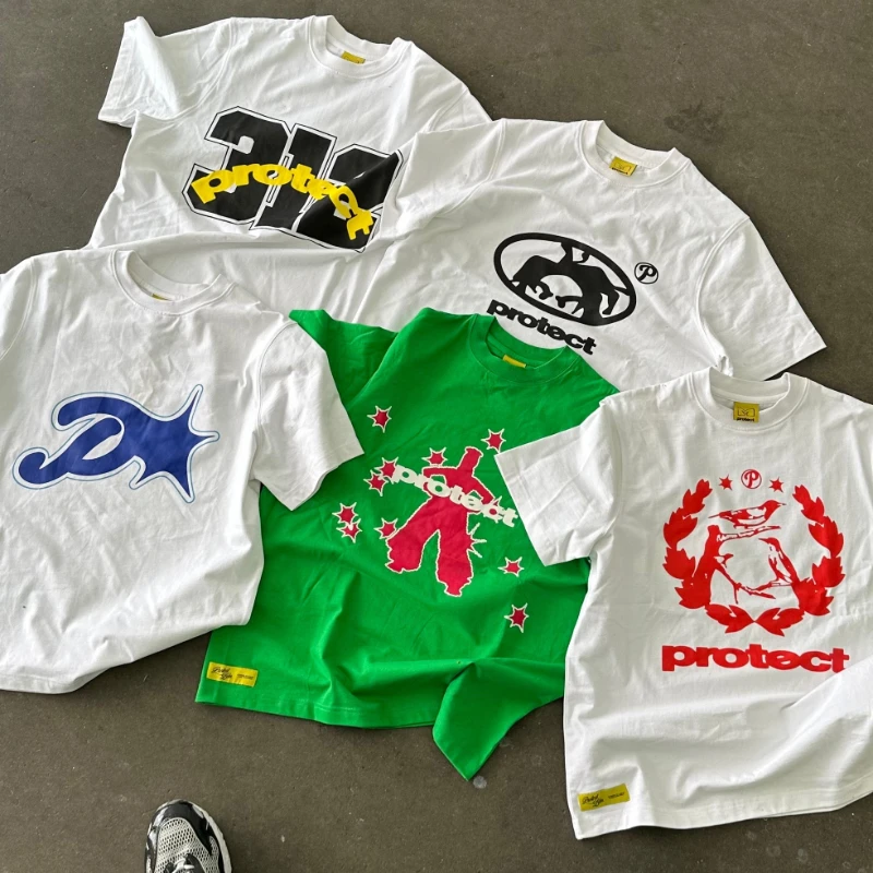 

Футболка Y2K в стиле Харадзюку для мужчин и женщин, модная цветная уличная одежда с принтом, повседневная одежда оверсайз в стиле хип-хоп с коротким рукавом, унисекс