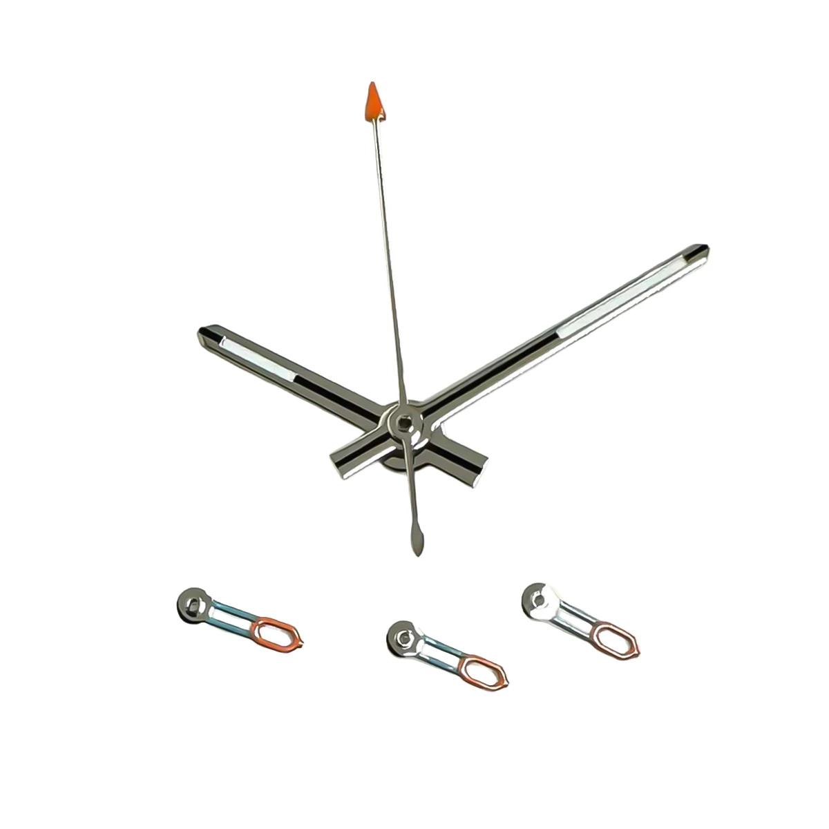 Luminous Watch Hands - Black/Silver/Orange Replacement Parts
