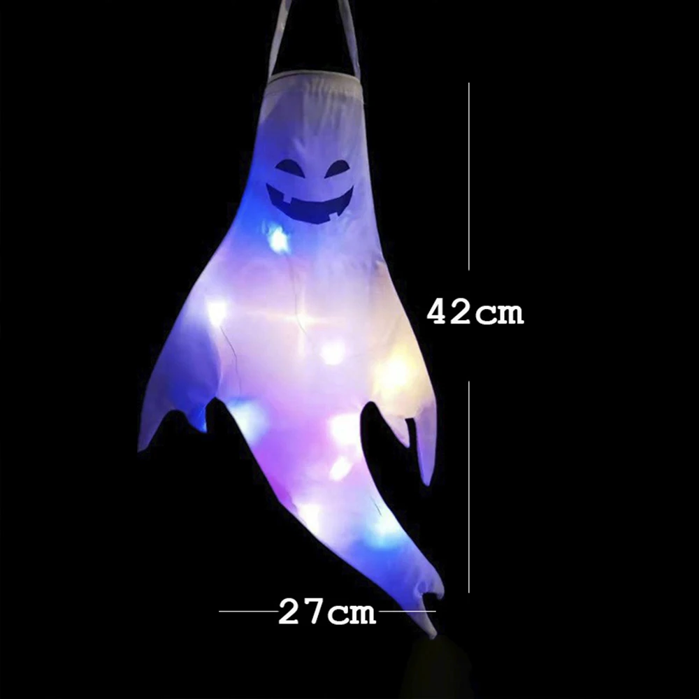 Tanie Big Size LED Halloween światło zewnętrzne moc baterii szkielet duch