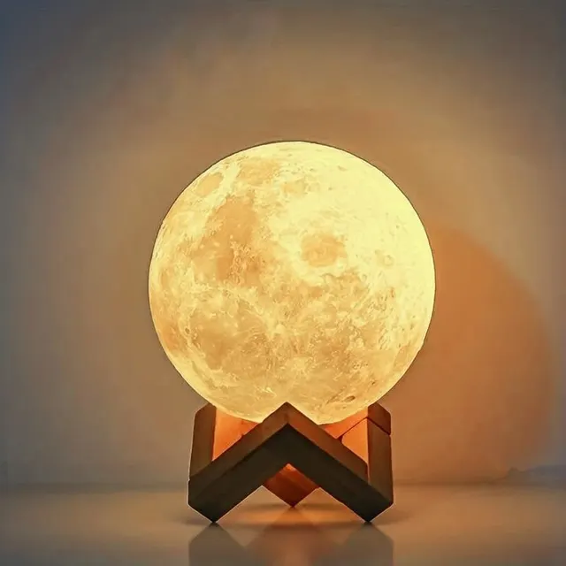 Luz de luna LED para decoración de dormitorio, luz de noche de luna DIY, regalo de cumpleaños para niña, niño, mujer, 1 LED - Imagen 2