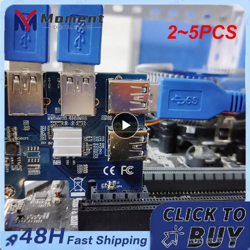 

2 ~ 5 шт. Pcie преобразователь Pci Express X16 Btc Райзер Pcie сплиттер адаптер Pci-e 1x до 16x1 до 4