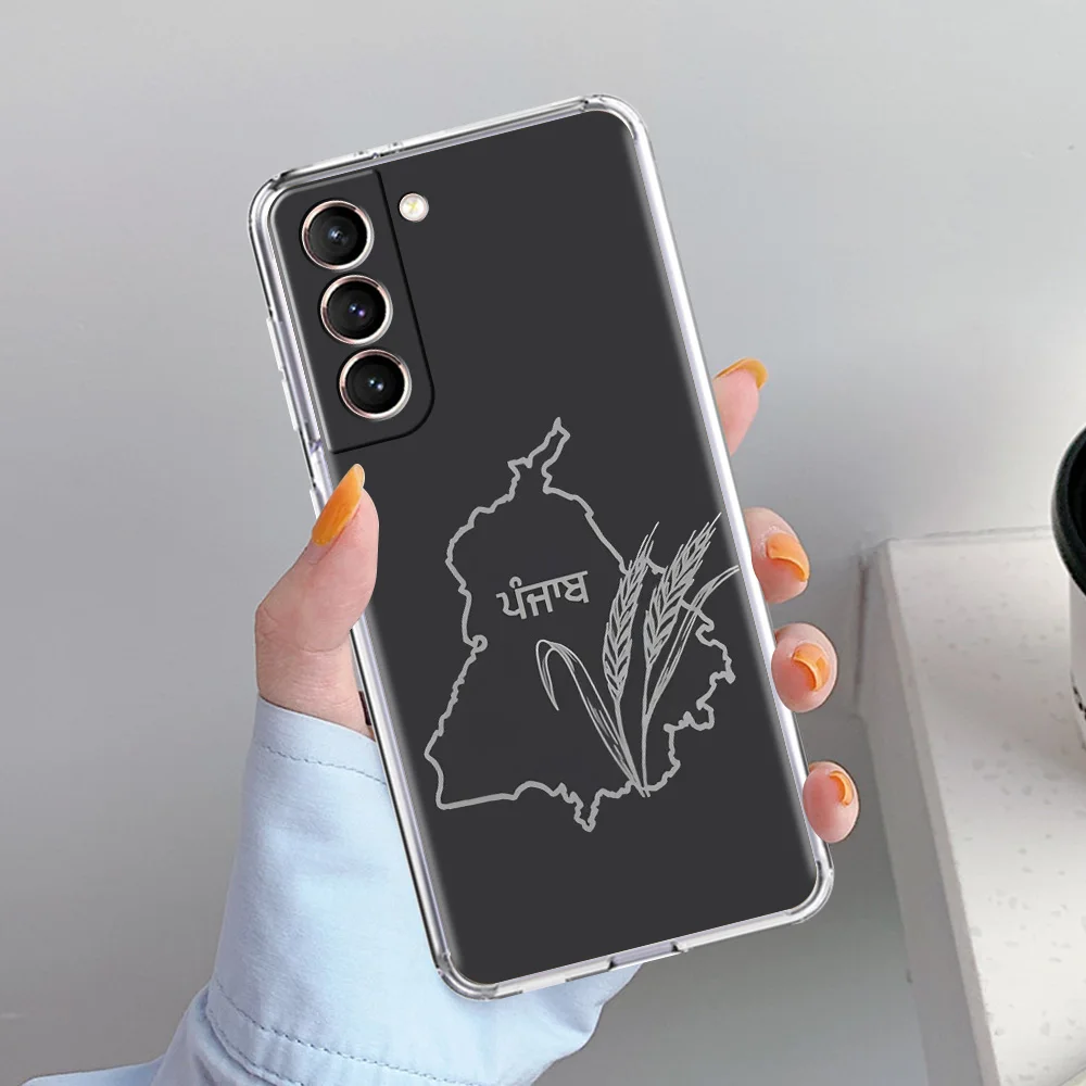 Clear Soft Phone Case with Punjab Map Design