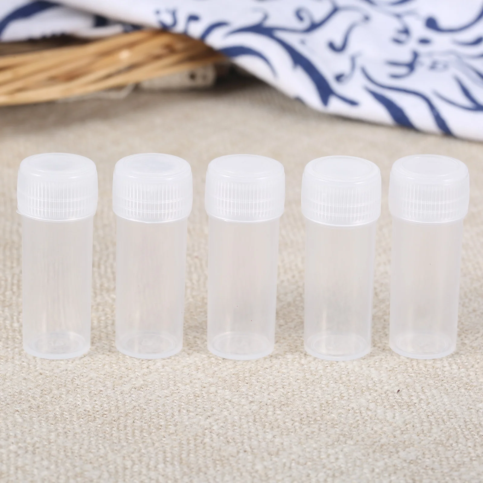 5pcs Sewing Needle Tube Stroage Holder Plastic Box Transparent Beads Buttons Case Container Bottle Multi-purpose Tool