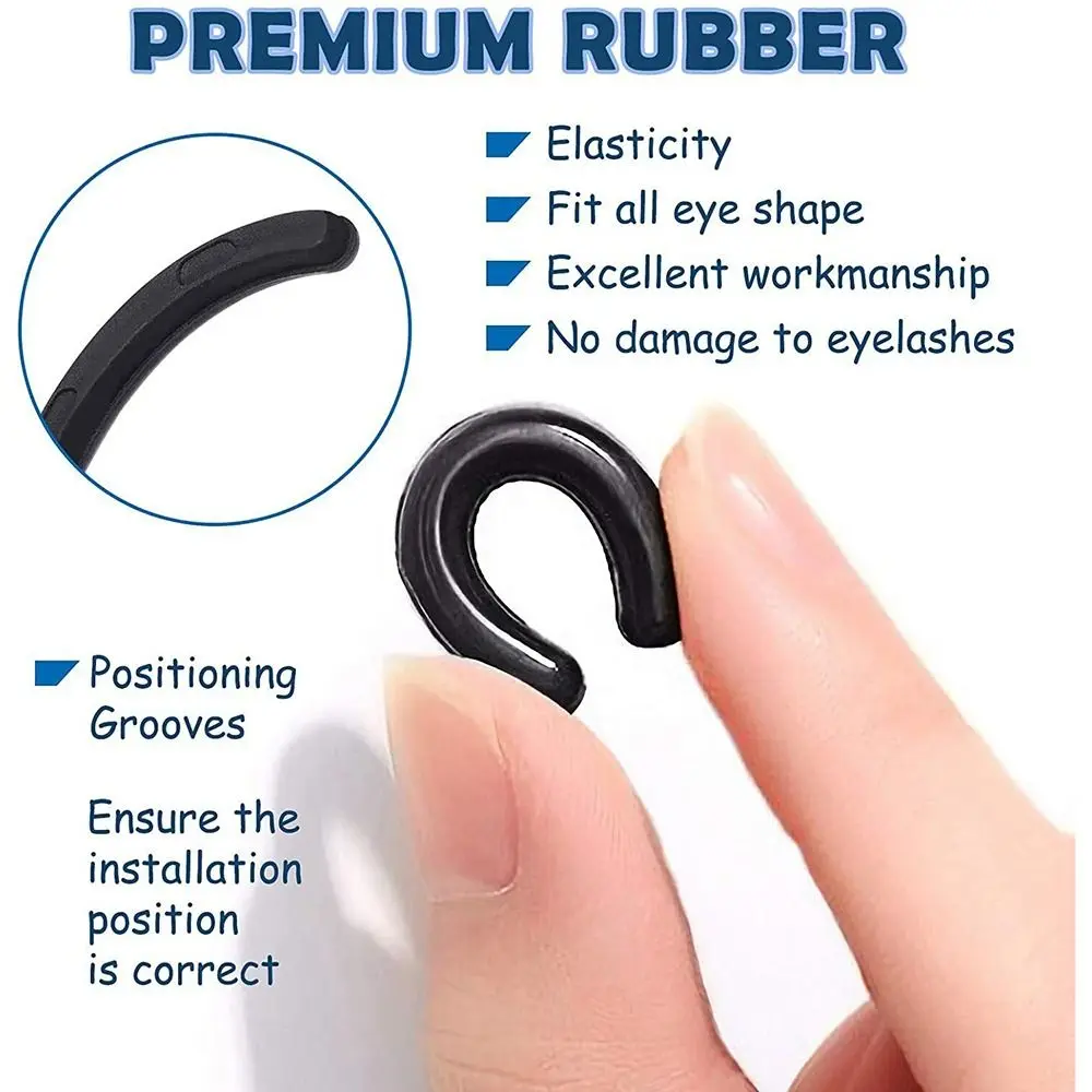 Eyelash Curler 20/50/100pcs Black White Replacement Eyelash Curler Refill Silicone Pads Makeup Styling Tool Eyelash Curler Replacement Pads