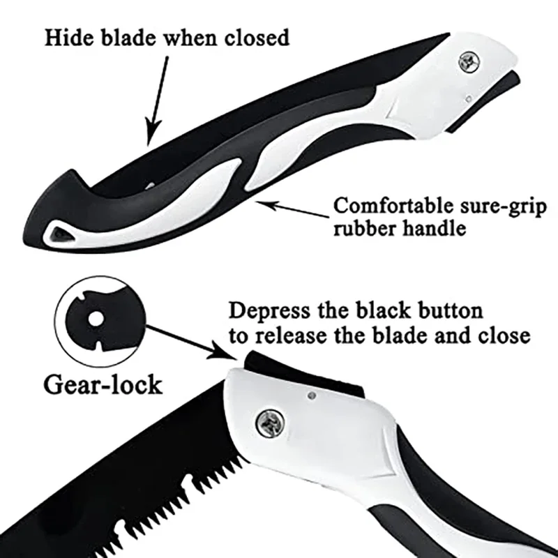 180-300mm Gardening Pruning Saw Folding Fruit Tree Pruning Horticulture Tool For Garden Modeling Outdoor Camping