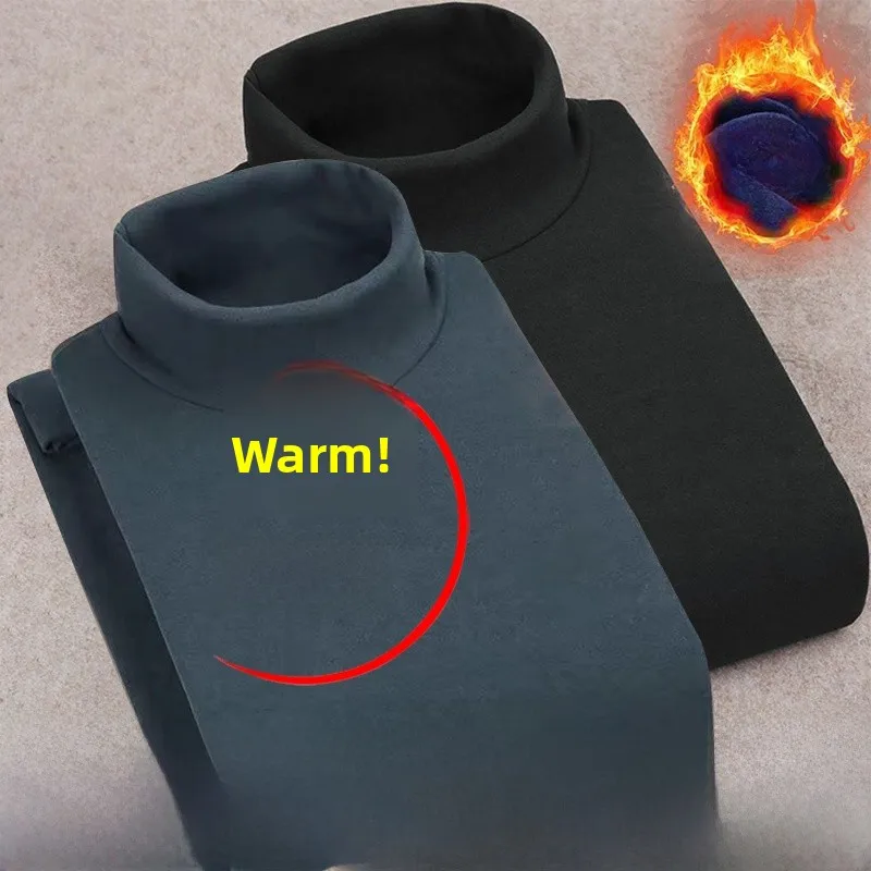 Half turtleneck [solid color] dark gray + black