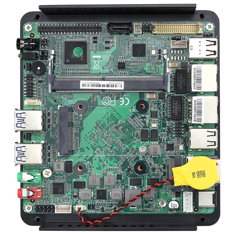 산업용 팬리스 미니 PC, 셀러론 J4125 쿼드코어, N4000, 2 LAN, 4 COM RS485 데스크탑 컴퓨터, 윈도우 10 프로 리눅스 와이파이 미니PC