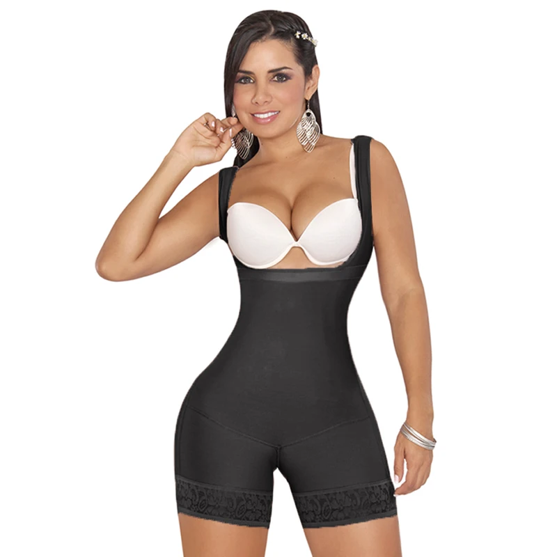 Fajas Colombiana Original Compression Seamless Fajas Girdle Short With High Back Women Shapewear Bodysuit Latex Waist Trainer
