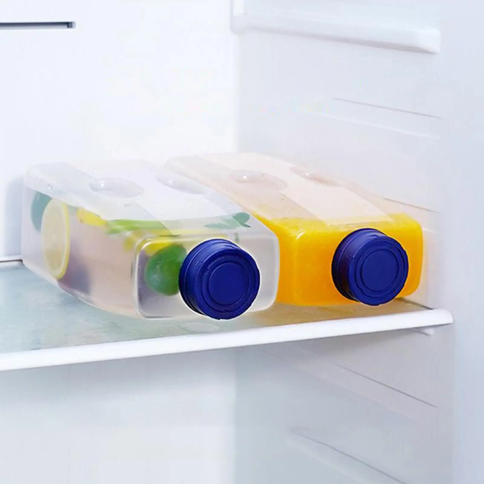 Juice Bottles with Lids Empty Bottles for Cold Drinks 2L Leak-Proof Beverage Storage Kettle with Scale for Hot Days Picnic