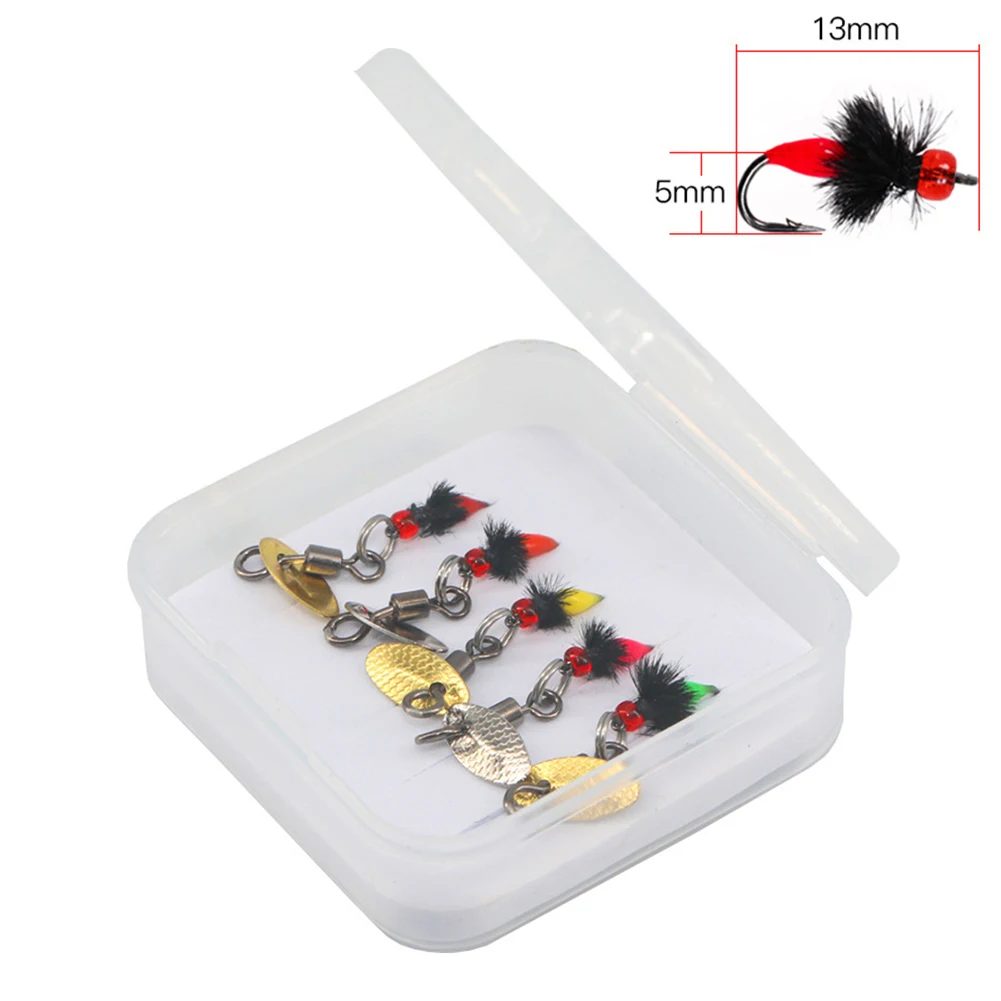 

Box Fishing Fly Hooks Pesca Fishing Tools Fly Hooks Fly Tying Inline Spinner Steel Material 14#/16#/18# Accessories