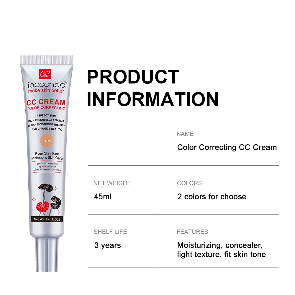 Women Moisturizing Waterproof  Erborian Correcting CC Cream Anti-sweat Makeup Before Concealer Lasting Women Makeup Protect Skin 5
