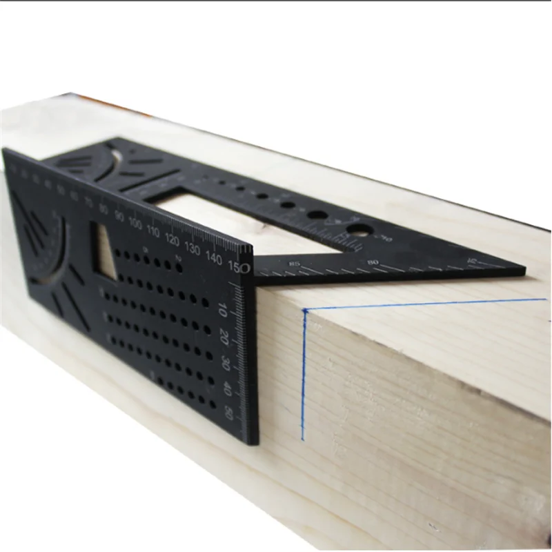 Multifunctional Angle Ruler 45 90 Degree Aluminum Alloy Accurate Woodworking Square Angle Ruler Marking Gauge Carpenter Tool carpenter measuring tool angle measuring tool angle protractor