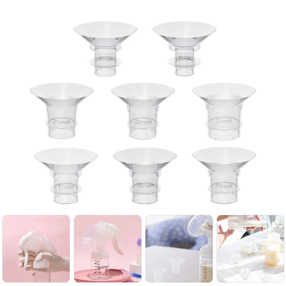 

8 pcs Breast Pump Flange Inserts Silicone Flange Inserts Replacement Flange Inserts