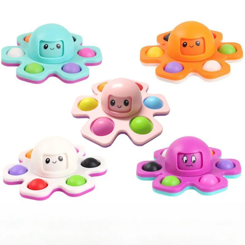 Fidget Spinner Octopus Squeeze POP EDC Relieve Stress Relief Toy Spinning Top Tip Gyro Antistresse for ADHD Children Rotating