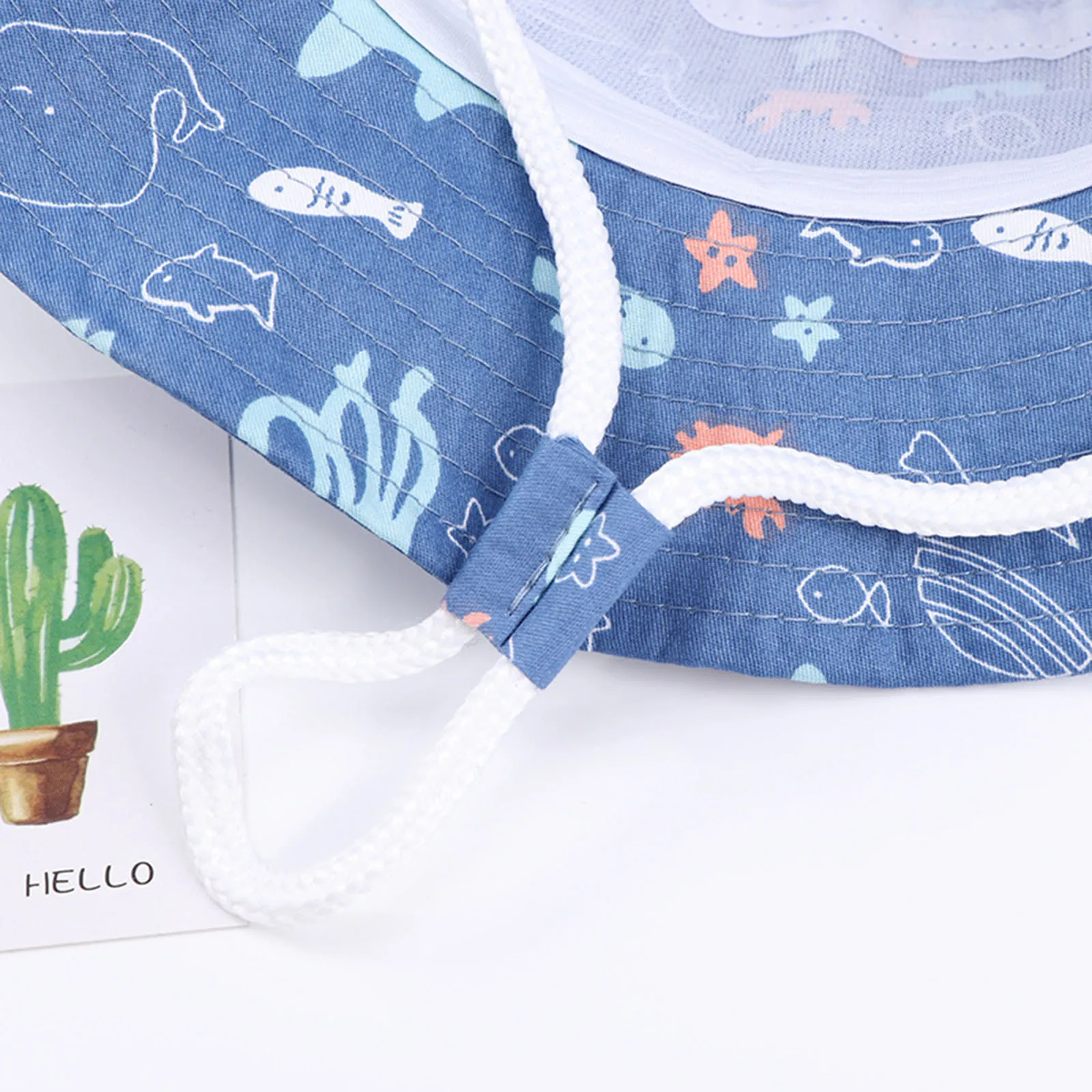 Kids Adjustable Chin Strap Sun Protection Hats Summer Spring Sun Hat Cute Cartoon Outdoor Beach Bucket Cap Kid Policeman Hat