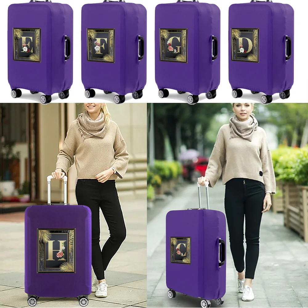 

18-32 Inch Large Capacity Travel Essential Bag with Golden Serie Print Pattern Travel Accessories Suitcase Dust Protection Cover