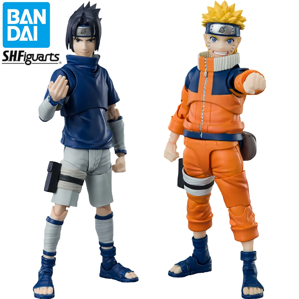 Bandai Shfiguarts Uzumaki Naruto The No.1 Ninja Uchiha Sasuke Genius Ninja Of Uchiha Action Figure Model Toys