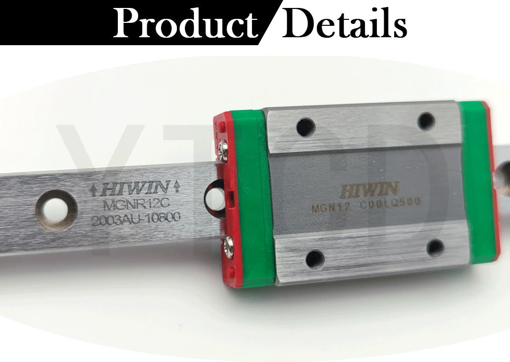 Original HIWIN MGN12 Mini-Linearführungsschiene 750mm MGN12H Schlittenblock Anpassbare Länge für DIY CNC-Bearbeitung – Detail 9