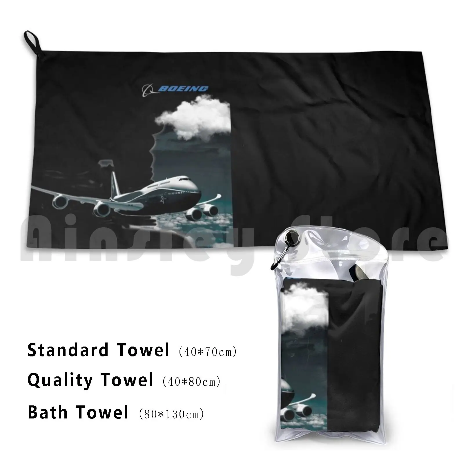 Boein Plane And Logo In The Sky Bath Towel Beach Cushion Boeing 747 Boeing Boeing Logo Plane Spotter Plane Spotting