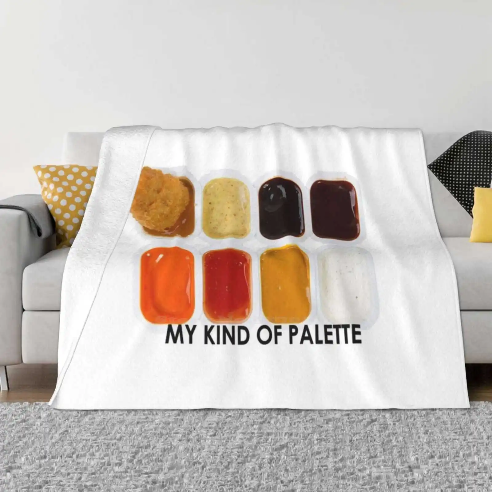 

Chicken Nugget Palette All Sizes Soft Cover Blanket Home Decor Bedding Beauty Makeup Women Chicken Nuggets Dipping Sauce Food