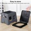 Portable Camping Toilet with Lid Travel Portable Potty Multifunctional Foldable Outdoor Camp Toilet for Emergencies 5