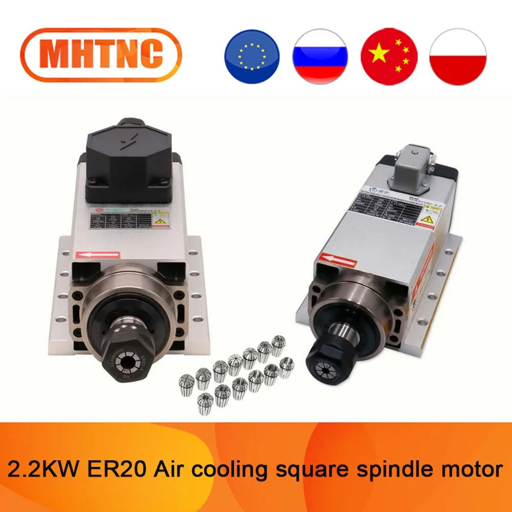 2.2kw Air Cooled Spindle Motor Er20 Cnc Spindle Motor Metal Er20