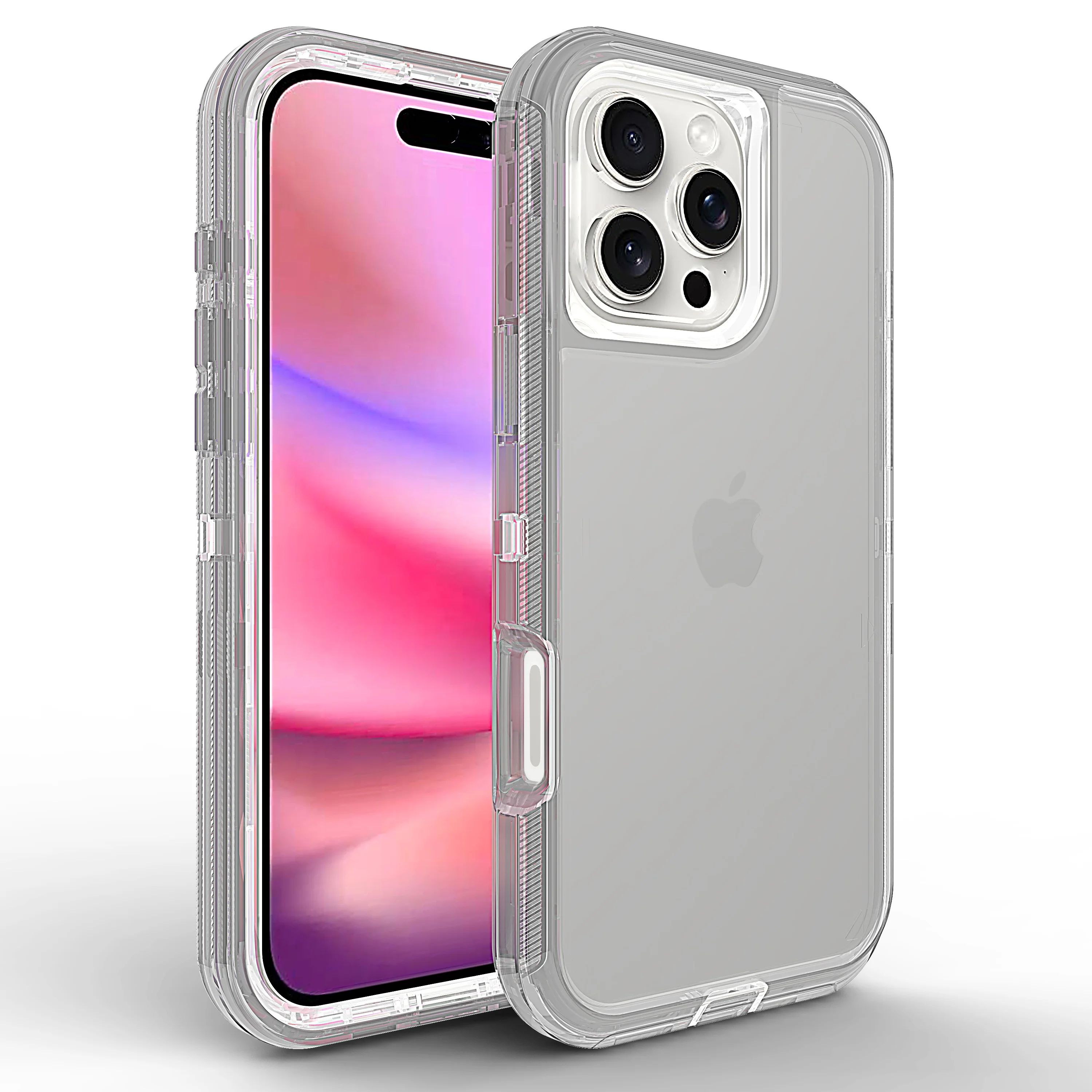 Durable Clear Shockproof Rugged Phone Case - Heavy Duty Anti-Scratch Protection