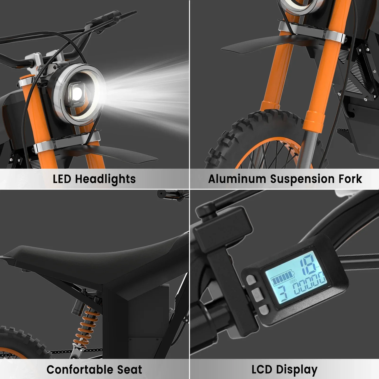 GUNAI 3000W Electric Motorcycle for Adults 48V 21AH Removable Battery 14