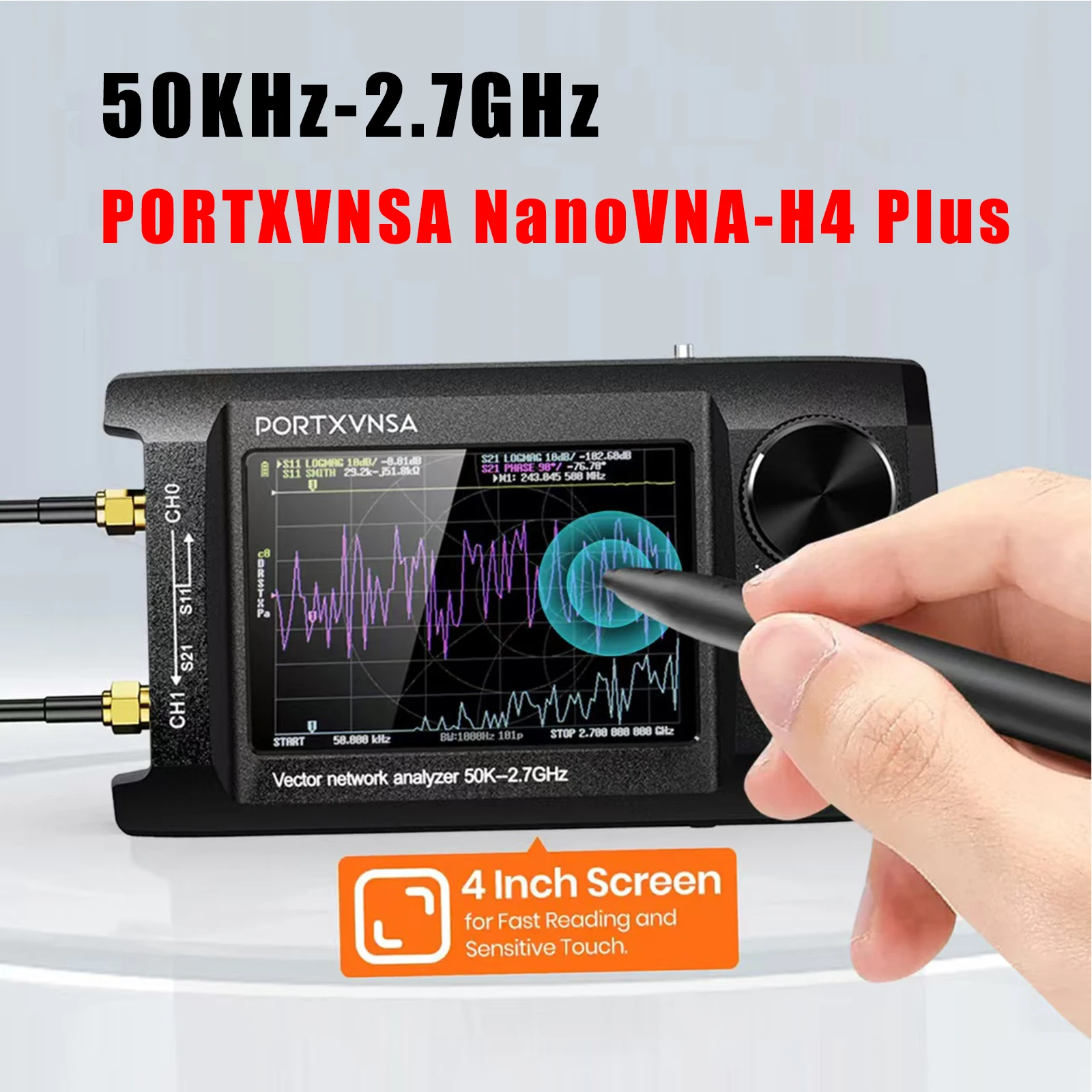 アンテナアナライザー NanoVNA SAA-2N VNAアンテナアナライザー 4インチディスプレイ 50KHz -3GHz ベクト アンテナアナライザー  NanoVNA-F V2 ベクトルネットワークアナライザー 4.3インチ 50kHz-3GHz HF VHF アンテナアナライザー NanoVna  SAA-2N VNA 50KHz -3GHz ... NanoVNA SAA-2N VNAアンテナアナライザー 金属ケース 4インチディスプレイ 50KHz -3GHz ベクトルネットワ