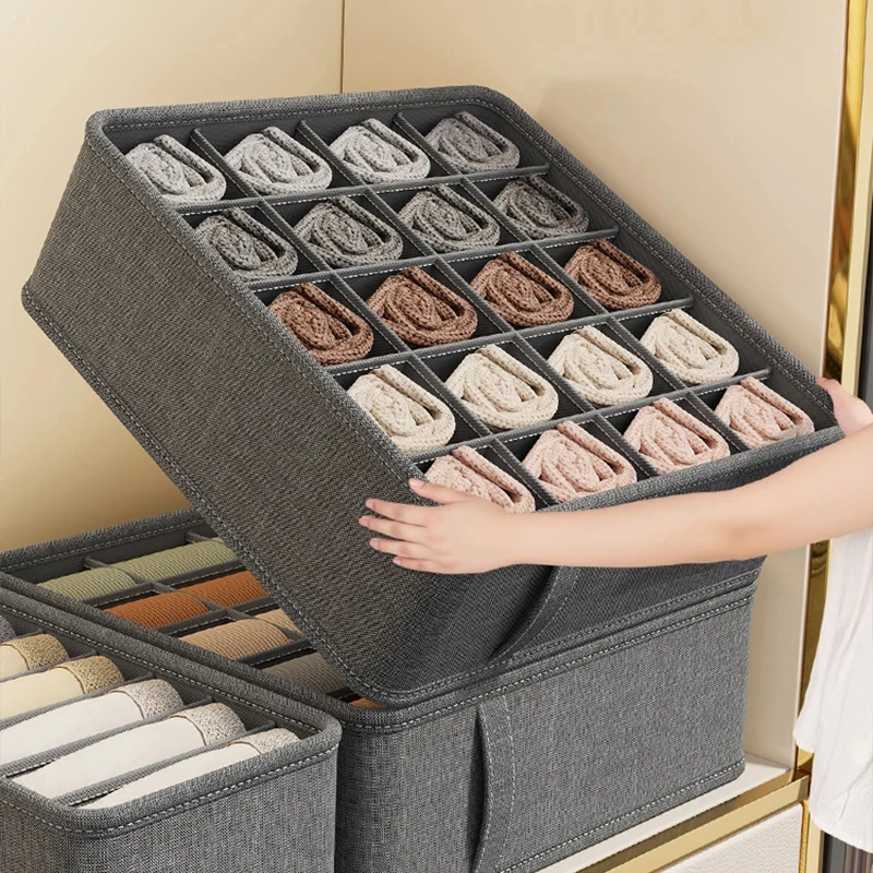 20/6/7/1 Grids Cation PP Sock Bra Pants Simplicity Organizers Of Cabinets And Drawers Home Sorting Boxes Storage Organizer Box 3