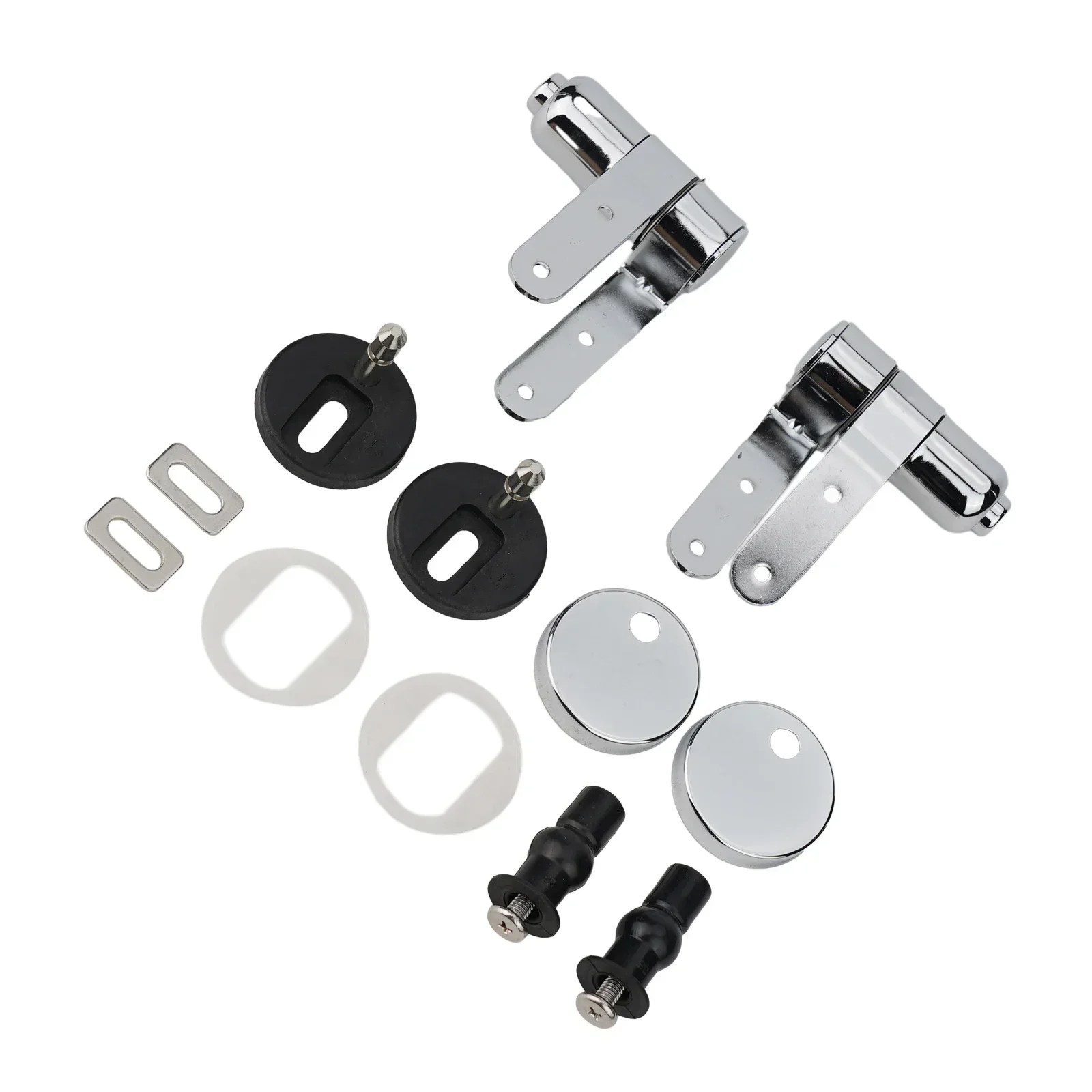 Toilet Hinge Replacement 2Pcs Toilet Lid Hinges Fixing Connector Stainless Steel Toilet Seat Hinge Mounting Fittings Replacement Parts Quick Release