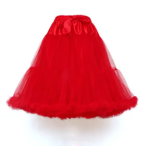 Длинная Однотонная юбка-пачка для взрослых; Пышная юбка для костюмированной вечеринки; Сетчатое платье-комбинация средней длины; Юбка-американка в стиле Лолиты для девочек
