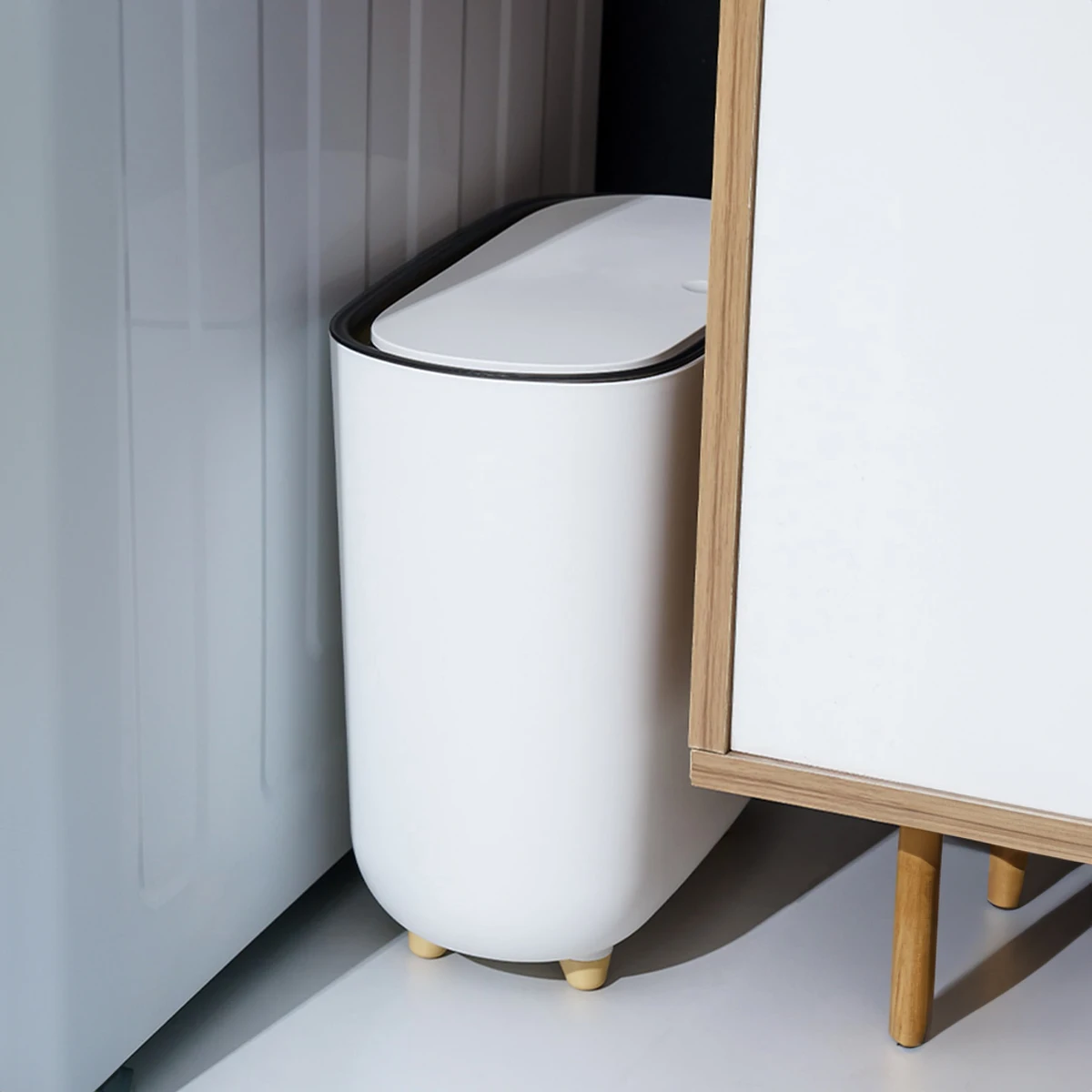 Slim Bathroom Trash Can 2