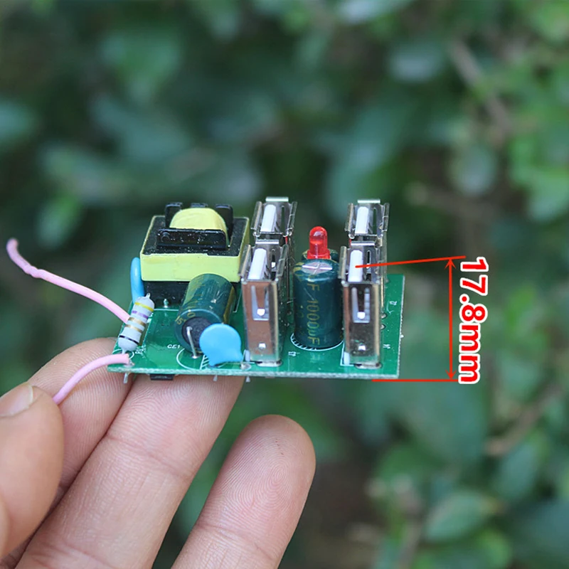 USB Power Adapter 5V 2.5A 4 Way 220V To 5V Isolation Switch Power Board Fast Charing