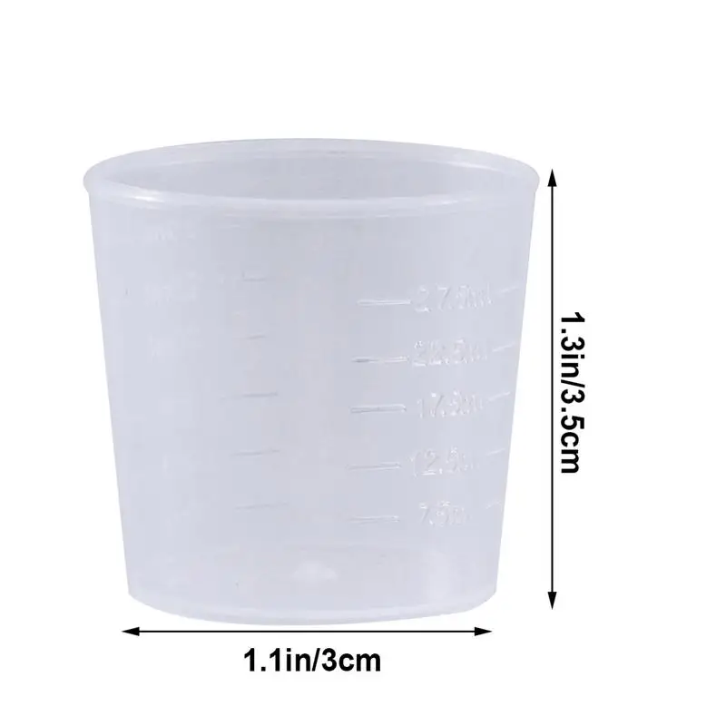 8 Tazze Dosatrici In Plastica 100 Ml Per Resina Epossidica, Vernici E Fai Da Te