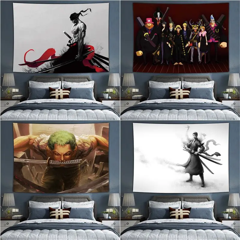 

Roronoa Monkey Wall Tapestry Zoro ROGER Tapestry Aesthetic Room Decor Kids Boy Girl Gift Wall Hanging 150x200 Cm Home Decor
