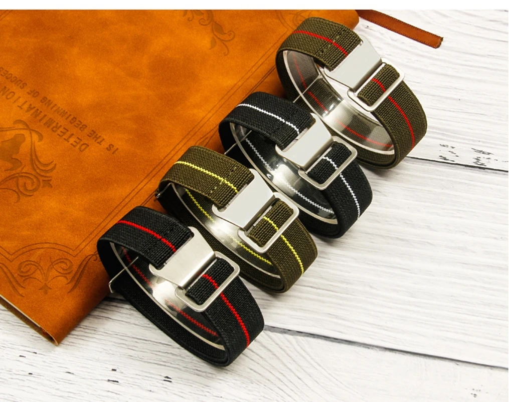 18Mm 20Mm 22Mm Cinturino Per Orologio In Nylon Accessori Per Samsung Galaxy Orologi 3 41/45Mm Nylon Nato Truppe Braccialetto Da Polso Con Borsa Paraca