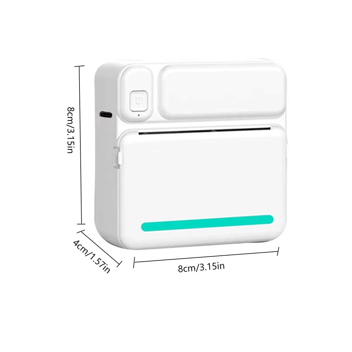 [Portable Thermal Printer] Portable Mini Wireless Thermal Printer, Color Photo Print Inkless Gift for Labels,57*25mm