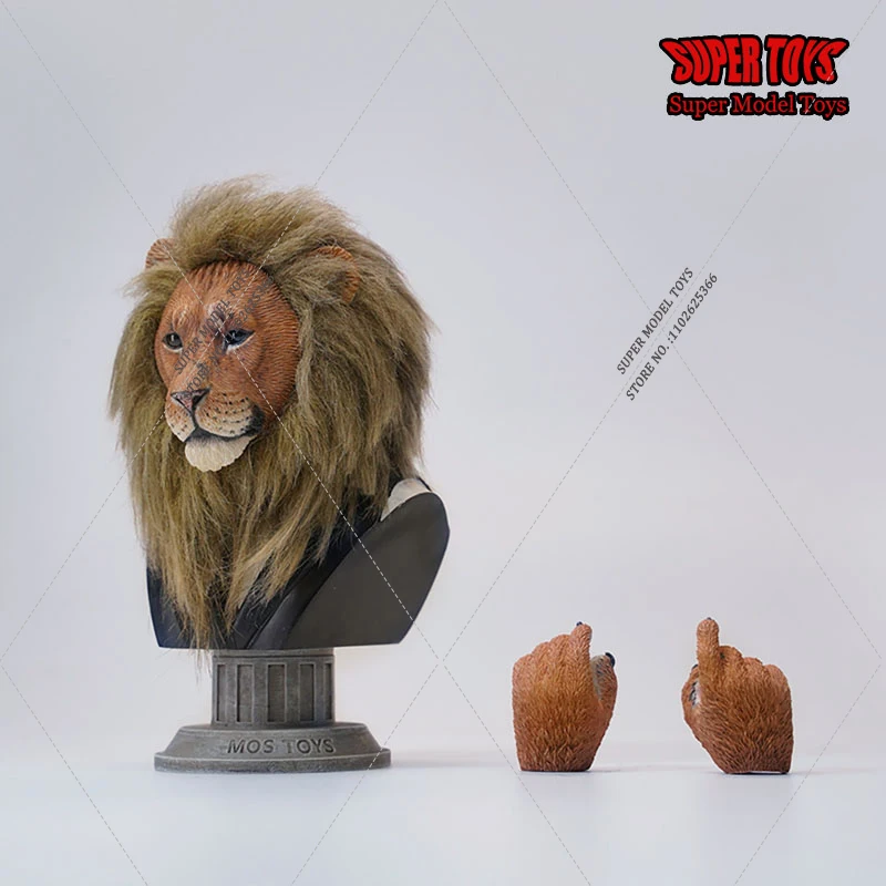 Mostoys MS2302 1/6 Scale Beast Series Lion Head Carving 2.0 Bust base Claw Replacement hand  Fit 12inch Action Figure Body Model image_0