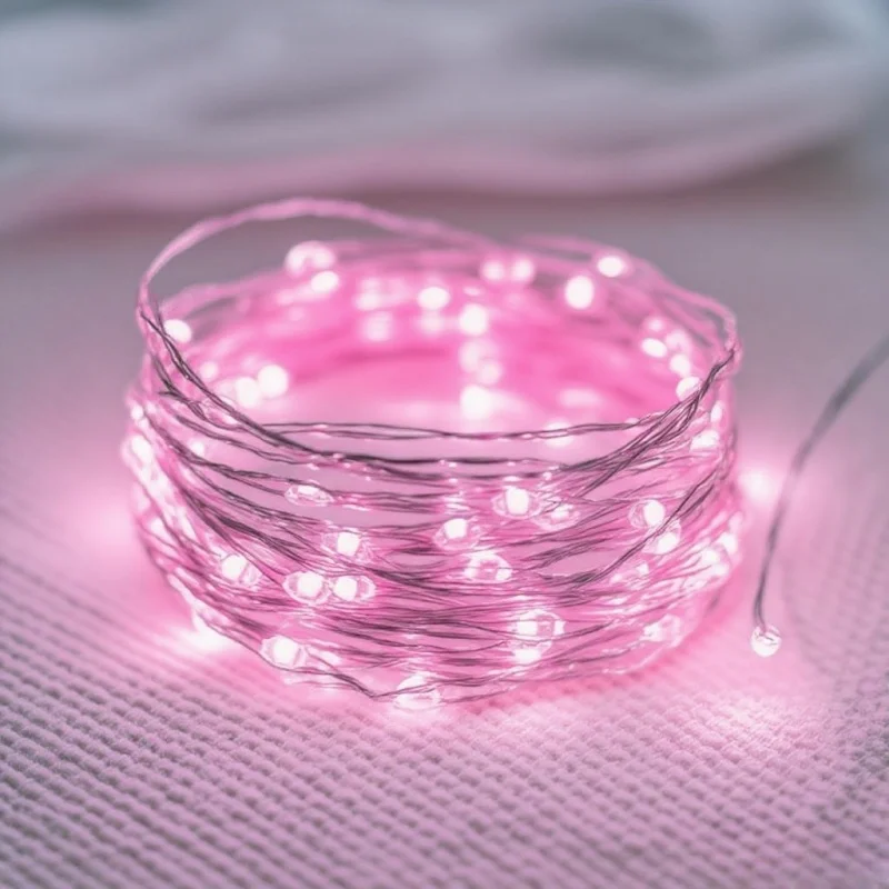 Enchanting LED Fairy Lights - Battery-Powered Copper Wire Garland