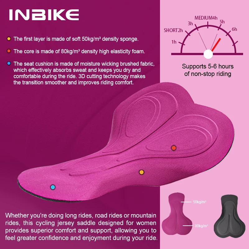 INBIKE Winter Women's Cycling Bib Pants Fleece Warm Mountain Bike Cycling Pants Gel Padded Outdoor